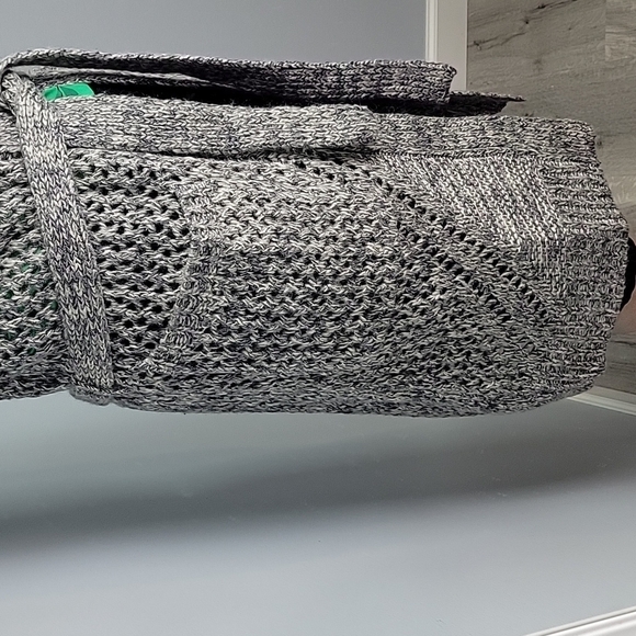 Sleeveless Hooded Belted Boho open stitch Beach Long Cardigan Sweater Jacket S/M - Picture 6 of 7